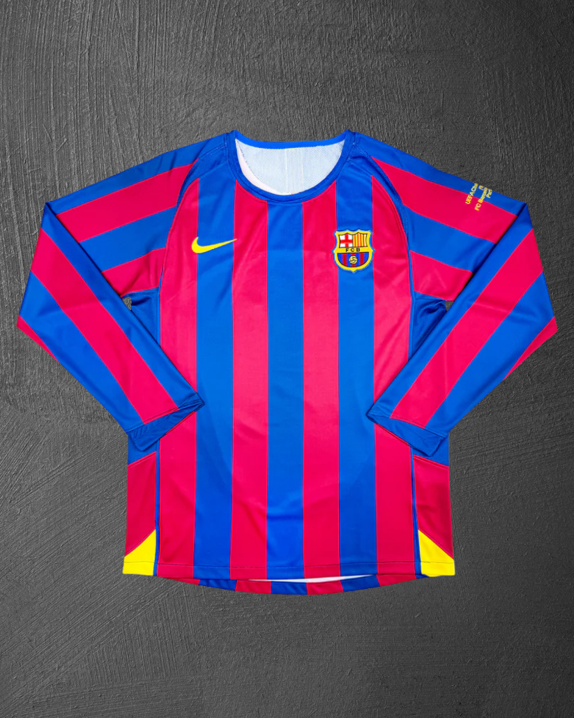 Jersey Barcelona Retro 2005/2006 Ronaldinho Final Champions