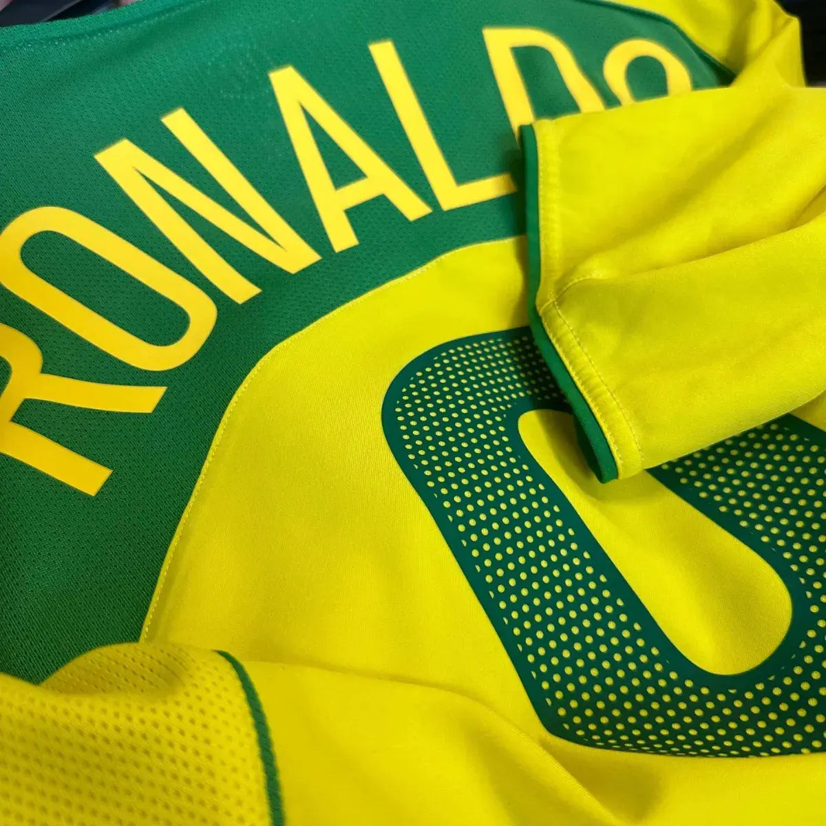 Jersey Brasil Retro 2004 Ronaldo Ronaldinho Playera