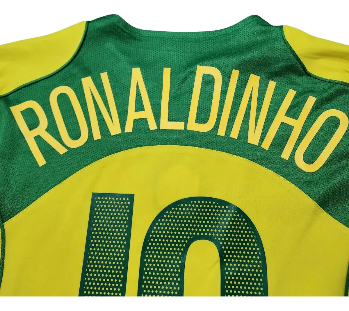 Jersey Brasil Retro 2004 Ronaldo Ronaldinho Playera