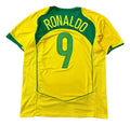 Jersey Brasil Retro 2004 Ronaldo Ronaldinho Playera